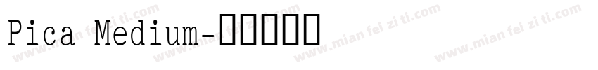 Pica Medium字体转换